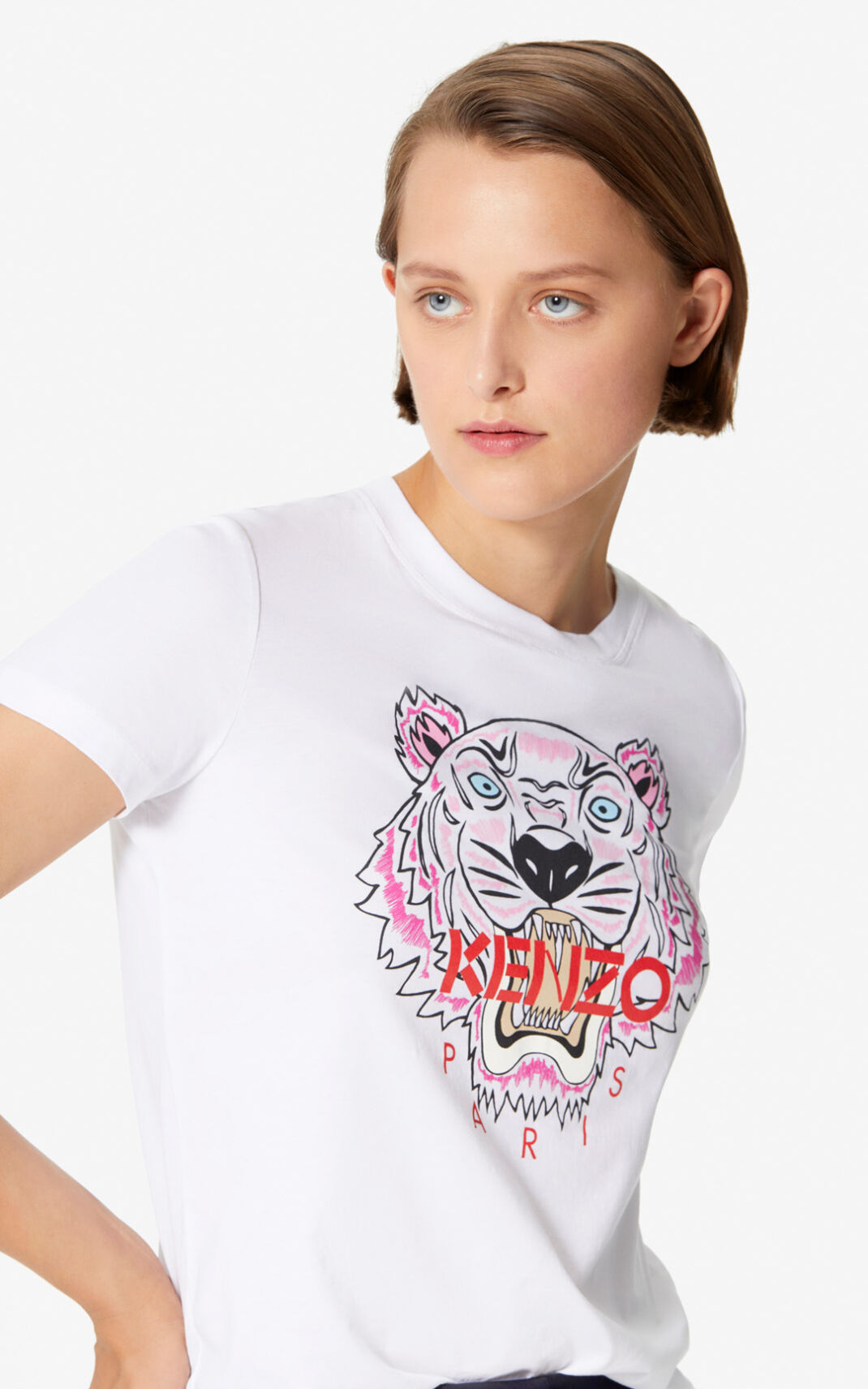 Kenzo Tiger Ženska Majice Bela SI-8815673